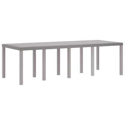 vidaXL Garten Essgruppe 9 pcs Weiß Polypropylen