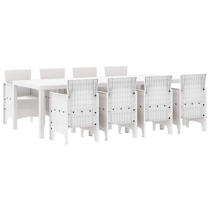 vidaXL Salon de jardin 9 pcs Gris clair Polypropylène