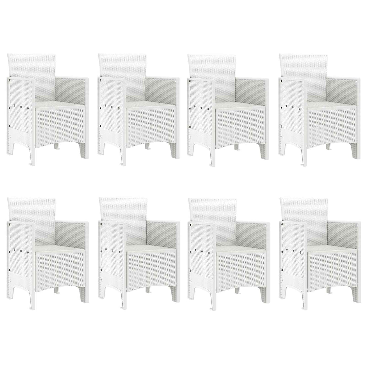 vidaXL Salon de jardin 9 pcs Gris clair Polypropylène