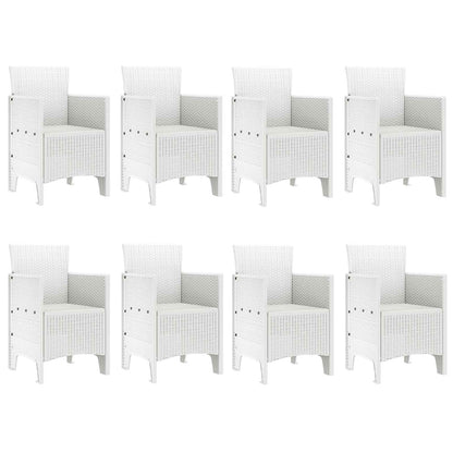 vidaXL Salon de jardin 9 pcs Gris clair Polypropylène
