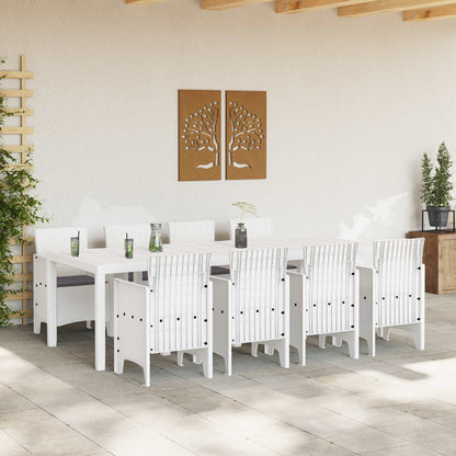 vidaXL Salon de jardin 9 pcs Gris clair Polypropylène