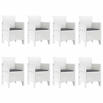 vidaXL Salon de jardin 9 pcs Gris clair Polypropylène