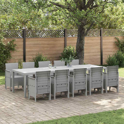 vidaXL Garten Essgruppe 11 pcs Hellgrau Polypropylen