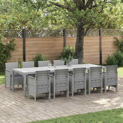 vidaXL Garten Essgruppe mit Kissen 11 pcs Hellgrau und Anthrazit