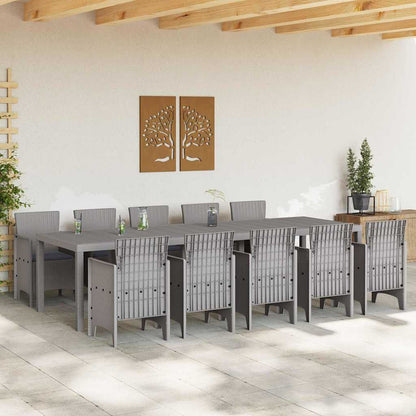 vidaXL Garten Essgruppe mit Kissen 11 pcs Hellgrau und Anthrazit