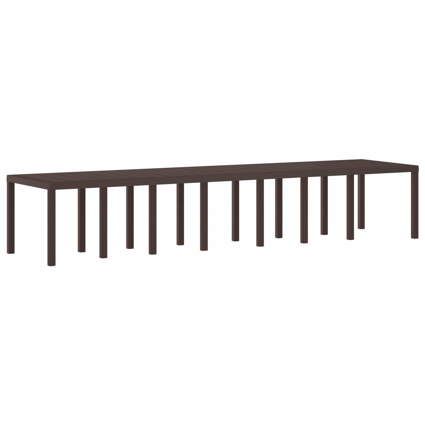 Garten-Esszimmergarnitur mit Kissen mit Kissen 15 pcs Braun PP
