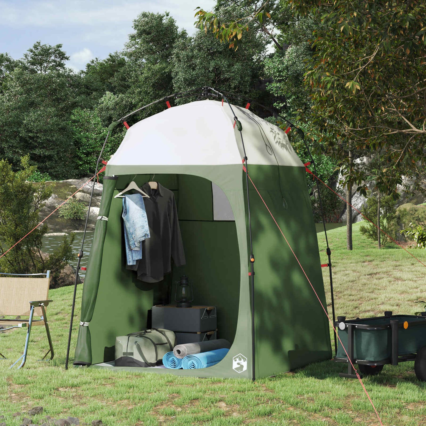 Sofortzelt für 2 Personen mit Schnellverschluss mit Dach Grün