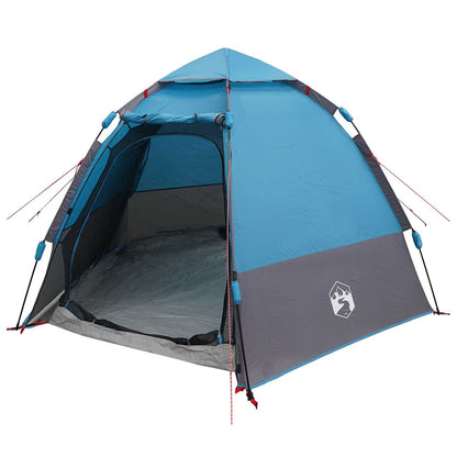 vidaXL Schnellmontagezelt mit Regenhaube für 4 Personen mit Dach Blau