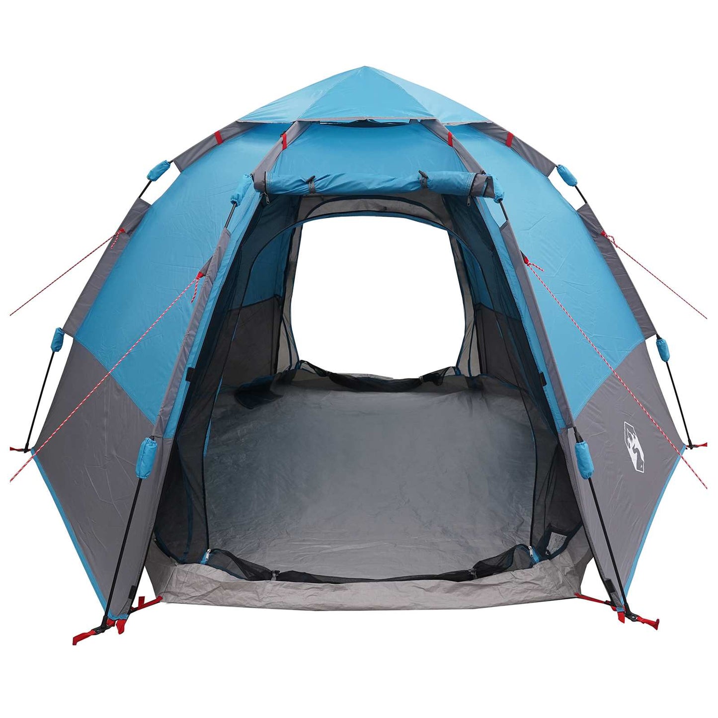 vidaXL Schnellmontagezelt mit Regenhaube für 4 Personen mit Dach Blau