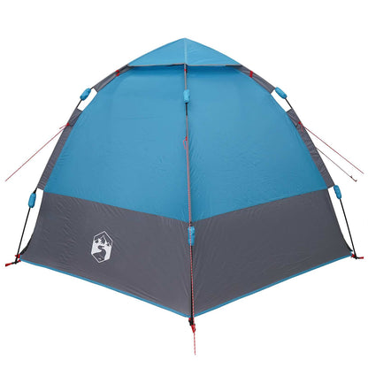 vidaXL Schnellmontagezelt mit Regenhaube für 4 Personen mit Dach Blau
