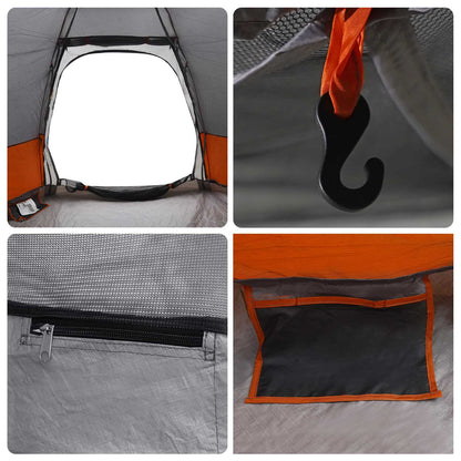 vidaXL Schnellmontagezelt mit Regenhaube für 4 Personen 185T Polyester