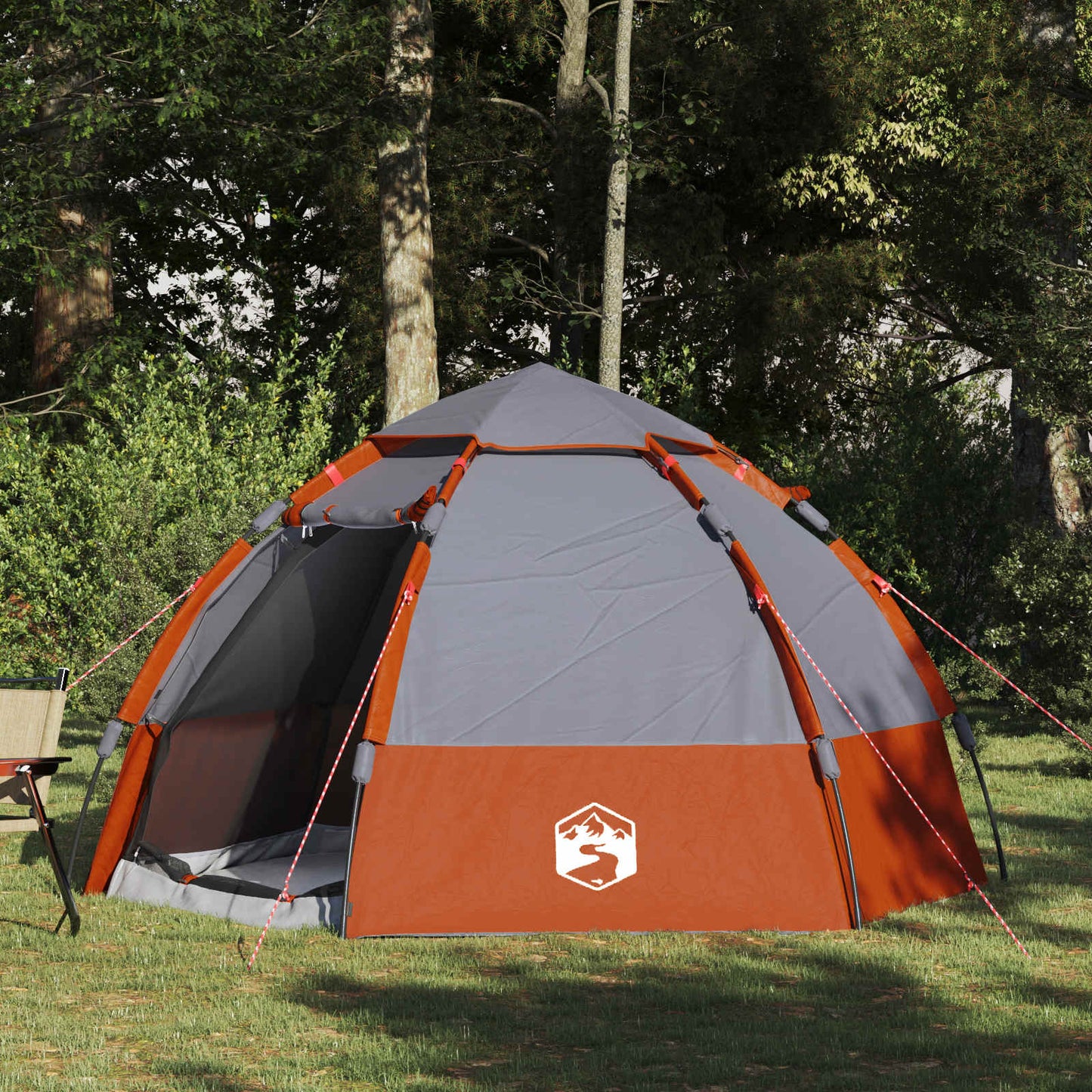 vidaXL Schnellmontagezelt mit Regenhaube für 4 Personen 185T Polyester