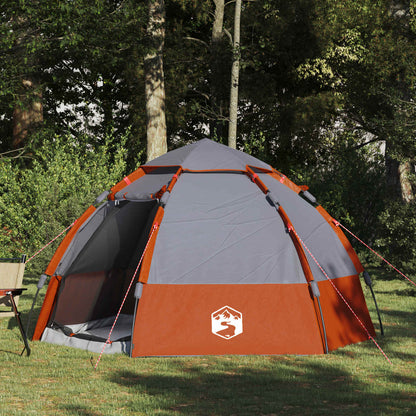 vidaXL Schnellmontagezelt mit Regenhaube für 4 Personen 185T Polyester