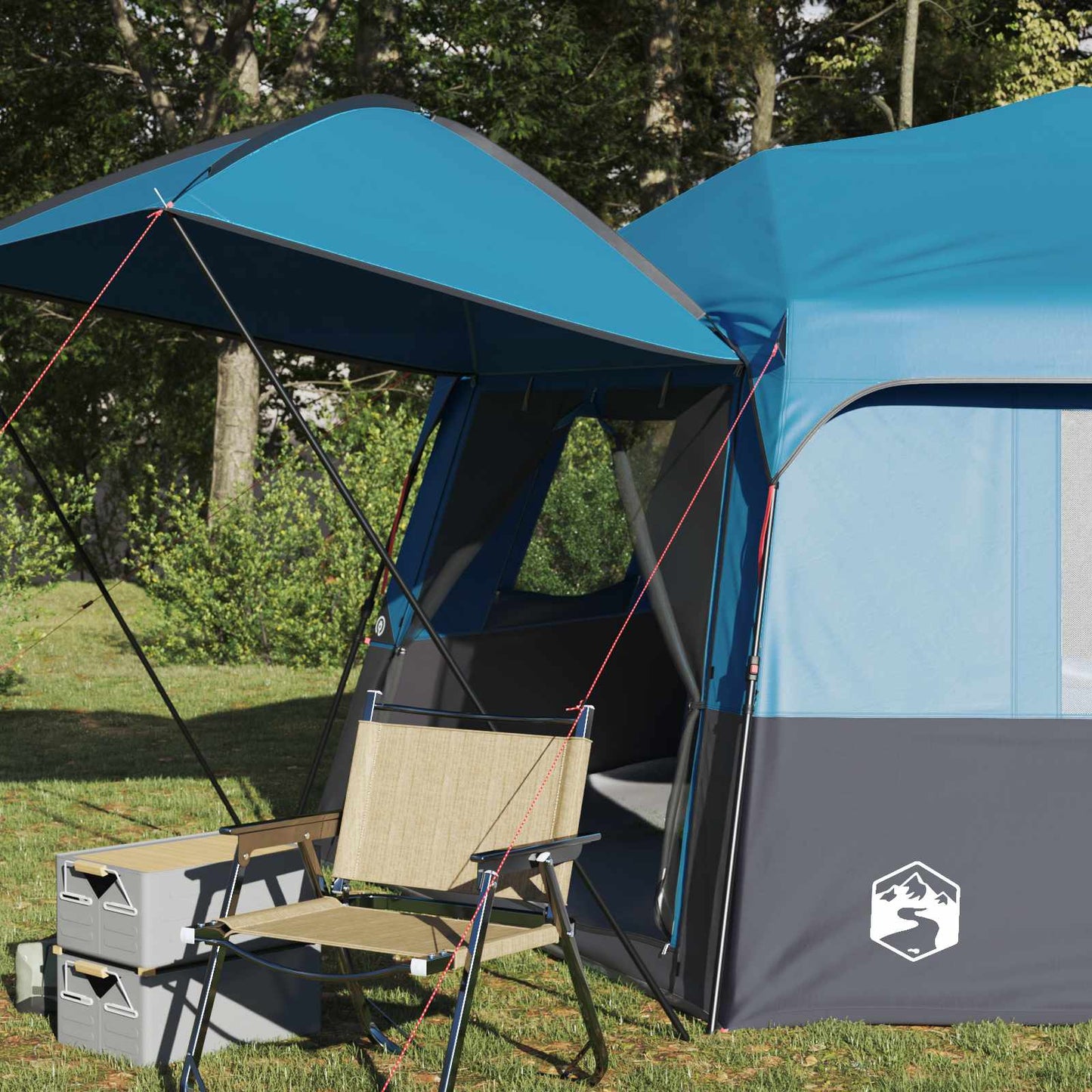 vidaXL Schnell aufbaubares Zelt mit Regenschutz für 12 Personen und schnellen Abbau