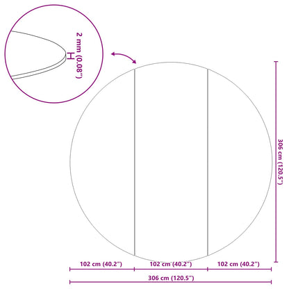 Bodenfolie für Pools Schwarz Ø 306 cm Vliesstoff