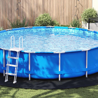 Bodenfolie für Pools Schwarz Ø 610 cm Vliesstoff