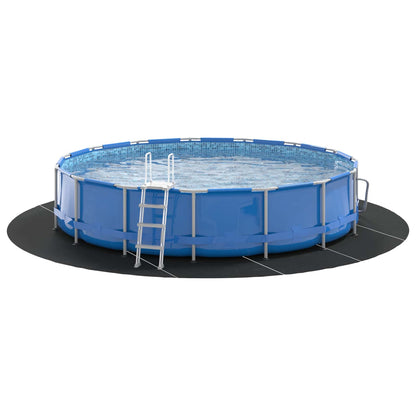 Bodenfolie für Pools Schwarz Ø 610 cm Vliesstoff