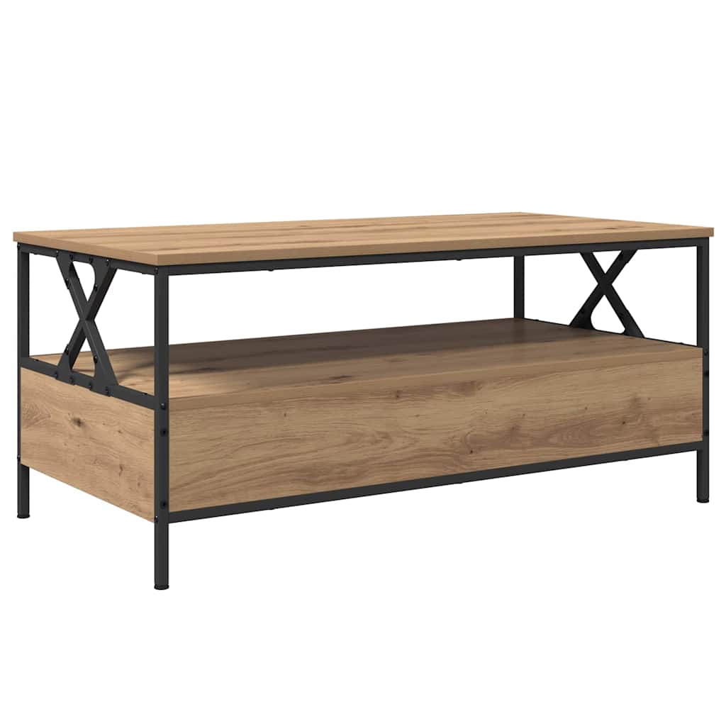 Couchtisch Eiche handwerklich 100 x 51 x 45 cm Holzwerkstoff