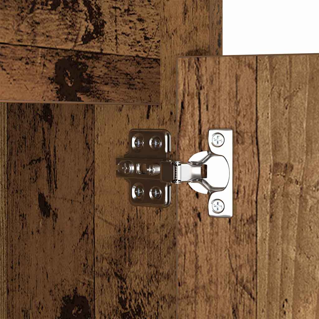 vidaXL LED Nachttisch 2 pcs Altholz 38 x 34 x 61 cm Holzwerkstoff