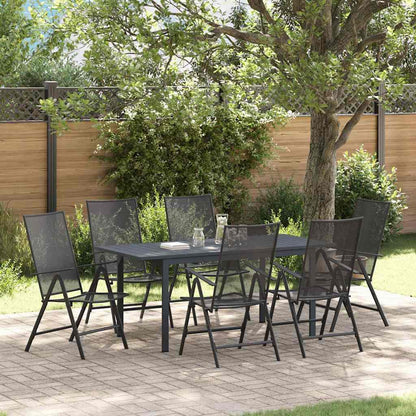 vidaXL Garten Essgruppe 7 pcs Anthrazit Pulverbeschichteter Stahl