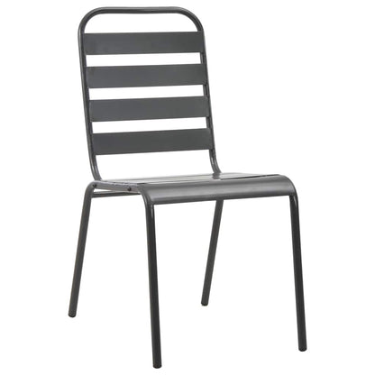 vidaXL Garten Essgruppe 7 pcs Anthrazit Stahl