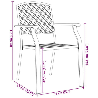 vidaXL Garten Essgruppe 7 pcs Anthrazit Pulverbeschichteter Stahl