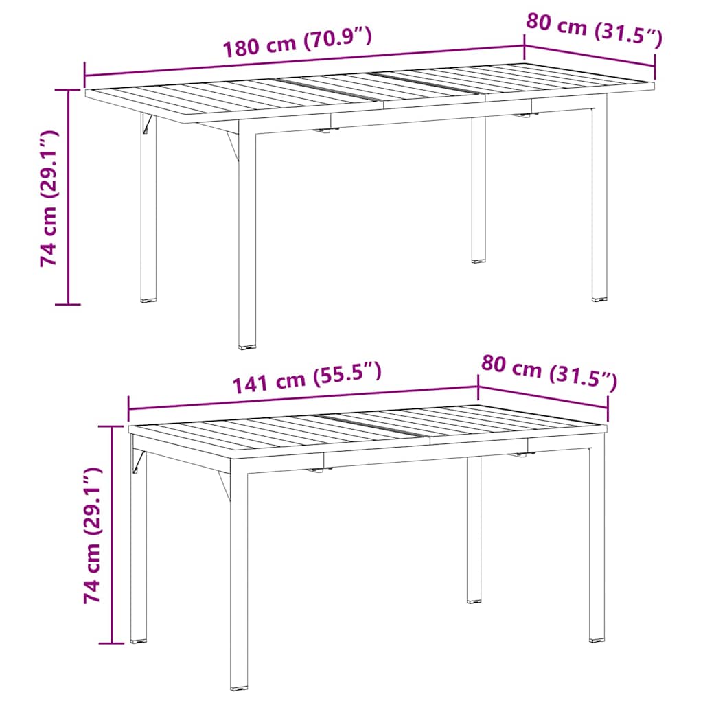 Garten Essgruppe 7 pcs Schwarz Poly-Rattan