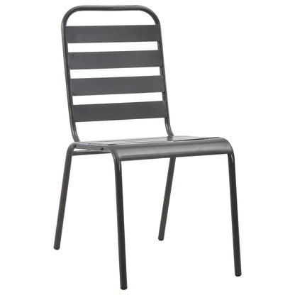 vidaXL Garten Essgruppe 9 pcs Anthrazit Pulverbeschichteter Stahl