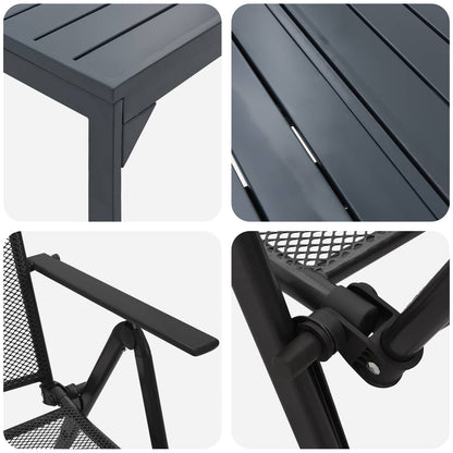 Garten Essgruppe 9 pcs Anthrazit Stahl