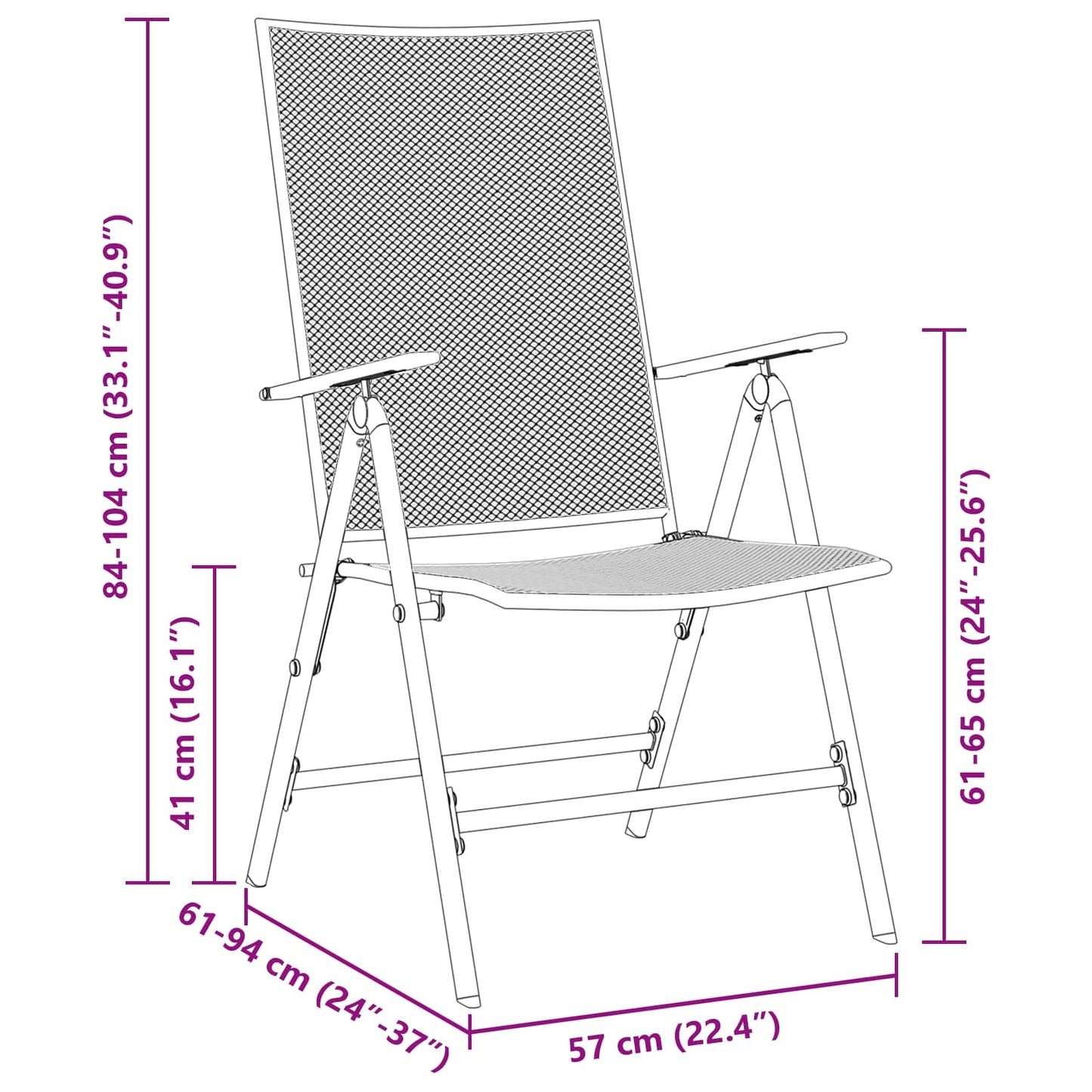 Garten Essgruppe 9 pcs Anthrazit Stahl