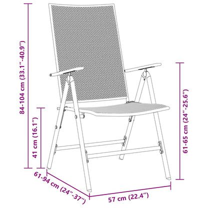 Garten Essgruppe 9 pcs Anthrazit Stahl