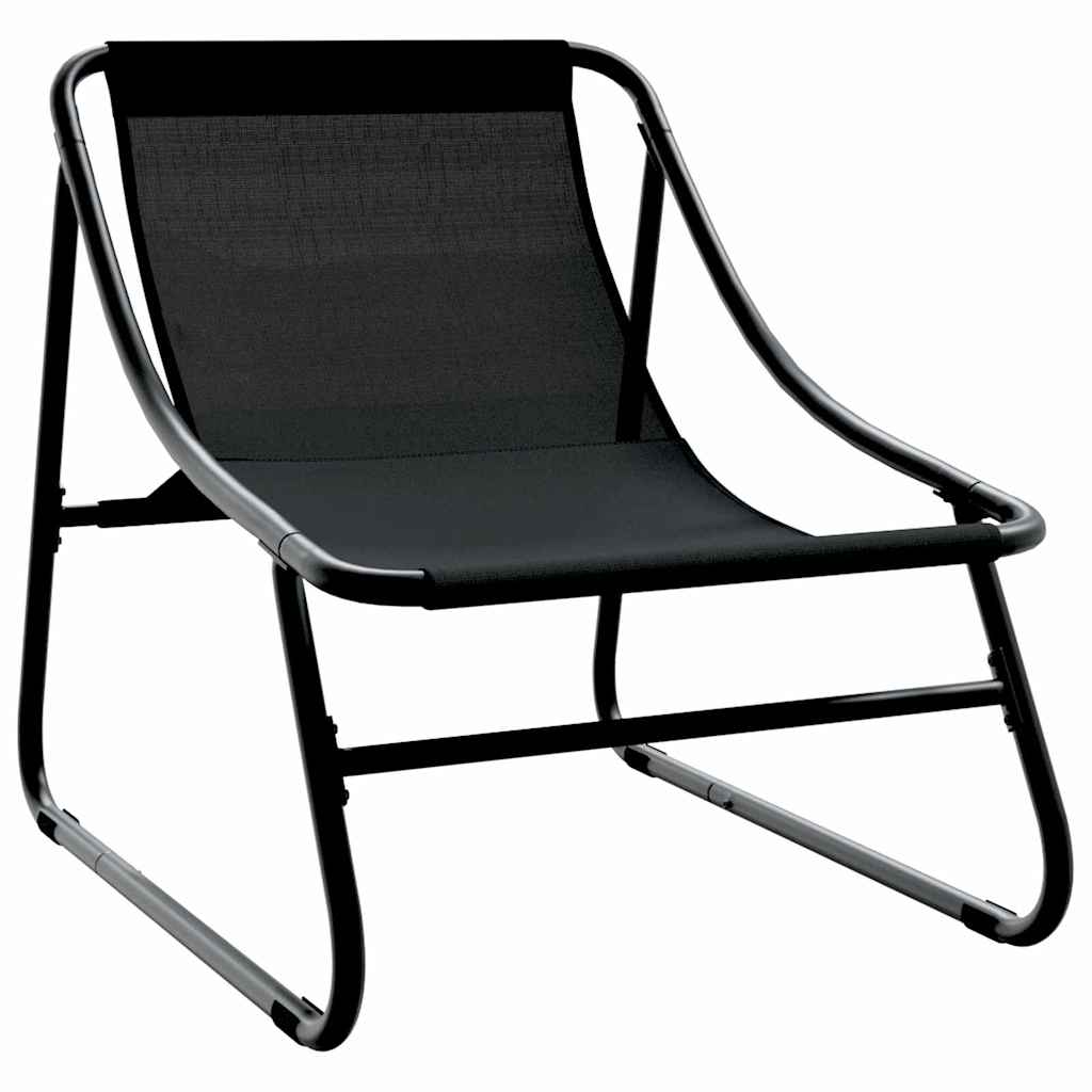 vidaXL Garten Essgruppe 5 pcs Schwarz Stahl