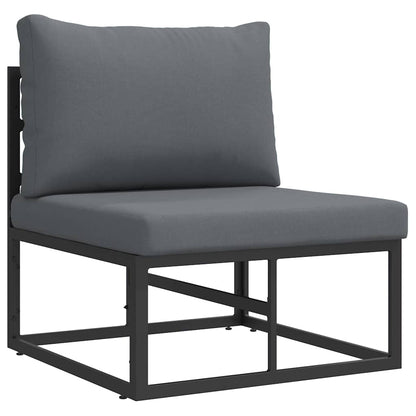 vidaXL Gartensofa-set 4 pcs Schwarz Metall