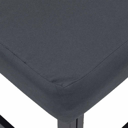 Gartensofa-set mit Kissen 4 pcs Schwarz Aluminium