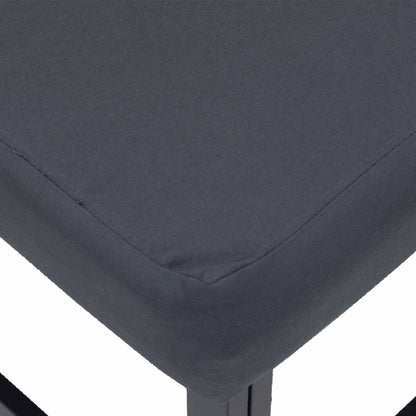 Gartensofa-set mit Kissen 7 pcs Schwarz Aluminium