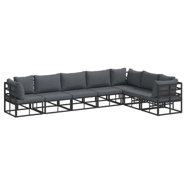 vidaXL Ensemble de canapés de jardin avec coussins 7 pcs