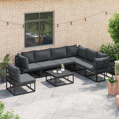vidaXL Salon de jardin avec coussins 8 pcs