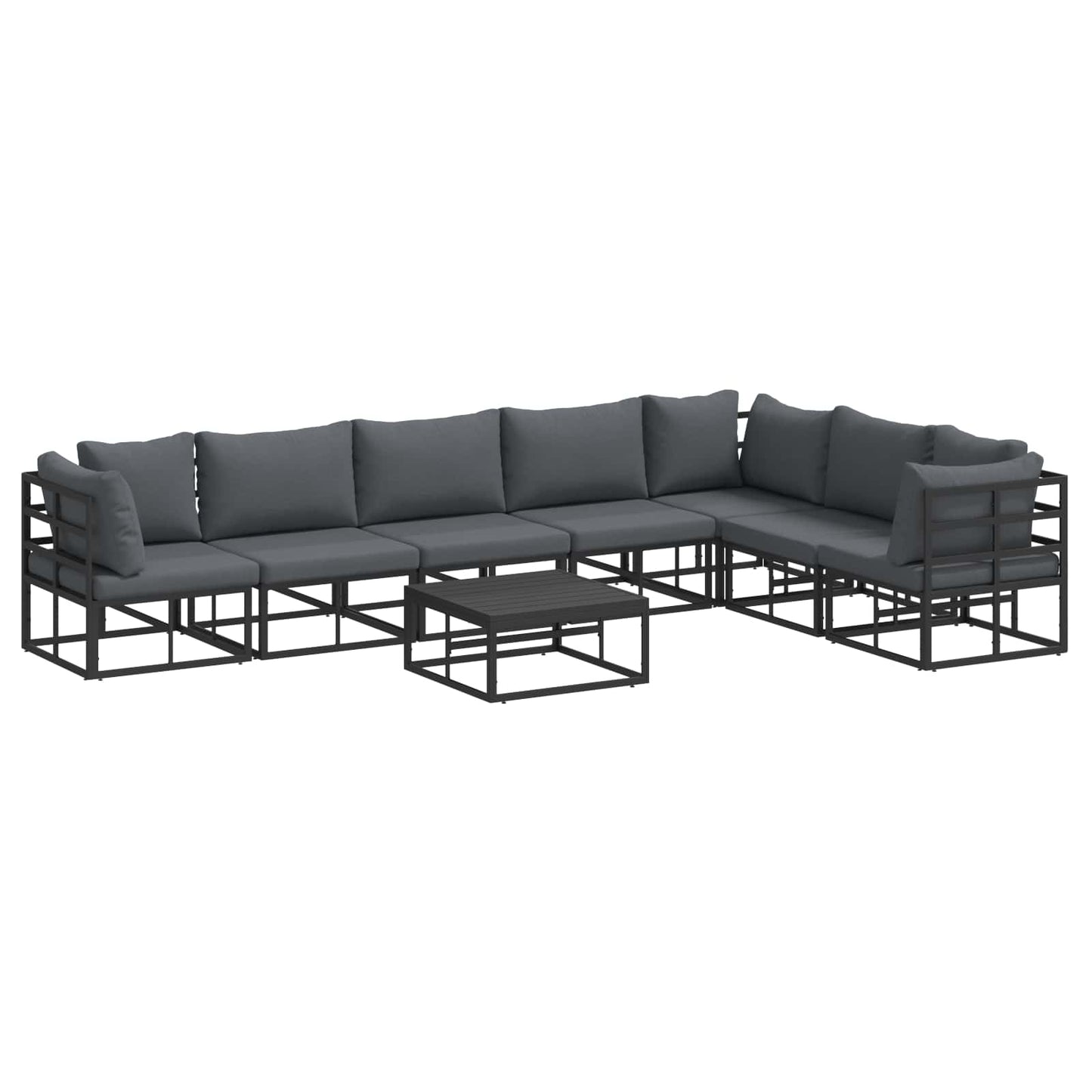vidaXL Salon de jardin avec coussins 8 pcs