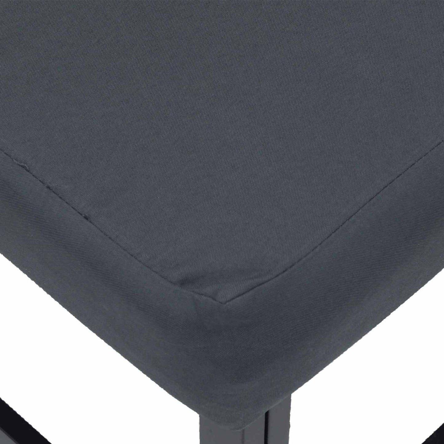 Gartensofa-set mit Kissen 9 pcs Schwarz Aluminium