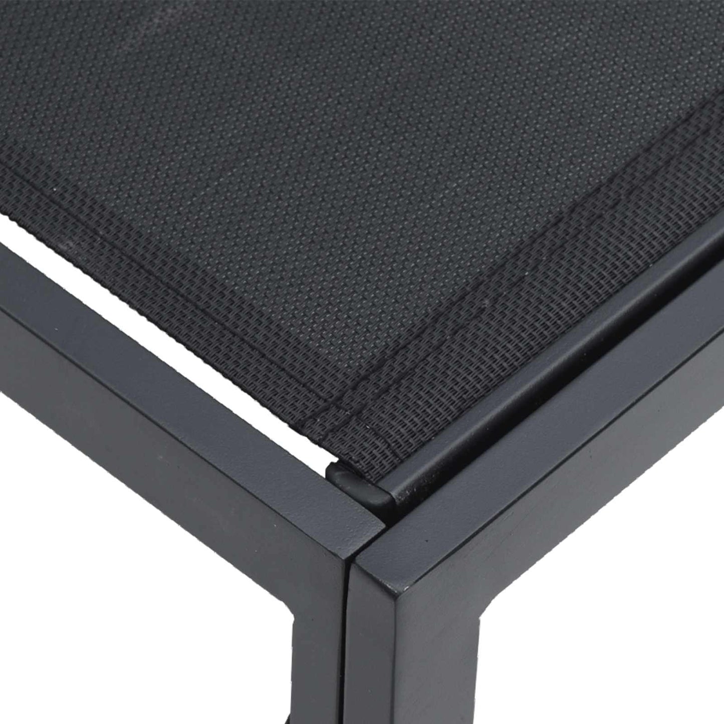vidaXL Gartensofa-set mit Kissen 11 pcs Schwarz Aluminium