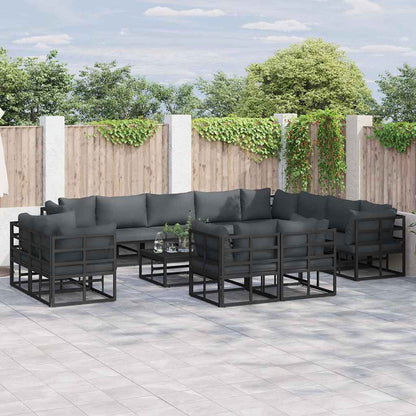 vidaXL Salon de jardin avec coussins 12 pcs