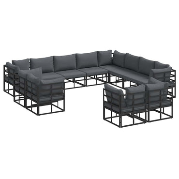 vidaXL Salon de jardin avec coussins 12 pcs