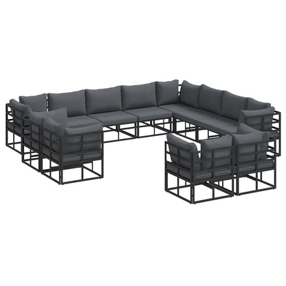 vidaXL Salon de jardin avec coussins 12 pcs