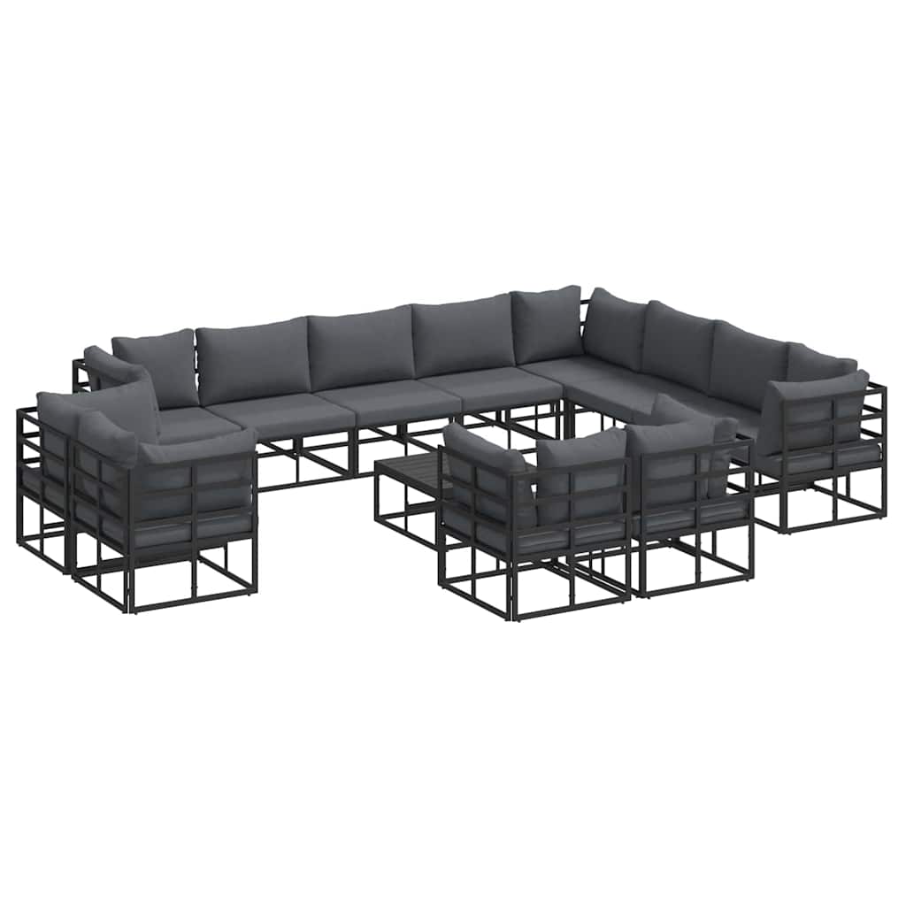 vidaXL Ensemble de canapés de jardin avec coussins 13 pcs
