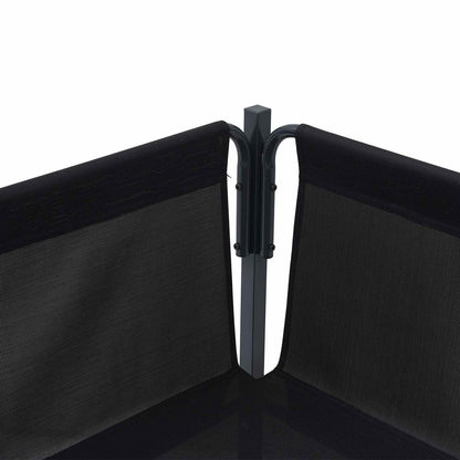 Gartensofa-set mit Kissen 6 pcs Schwarz Stahl