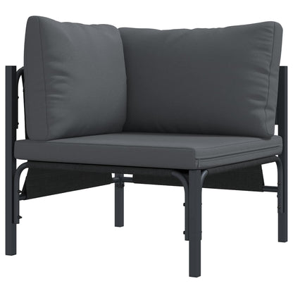 vidaXL Garten-Sofa-Set mit Kissen 8 pcs Anthrazit Stahl