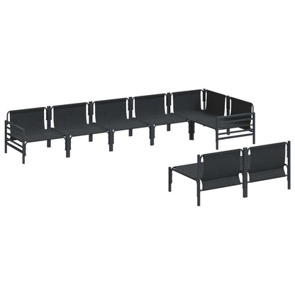 vidaXL Garten-Sofa-Set mit Kissen 8 pcs Anthrazit Stahl
