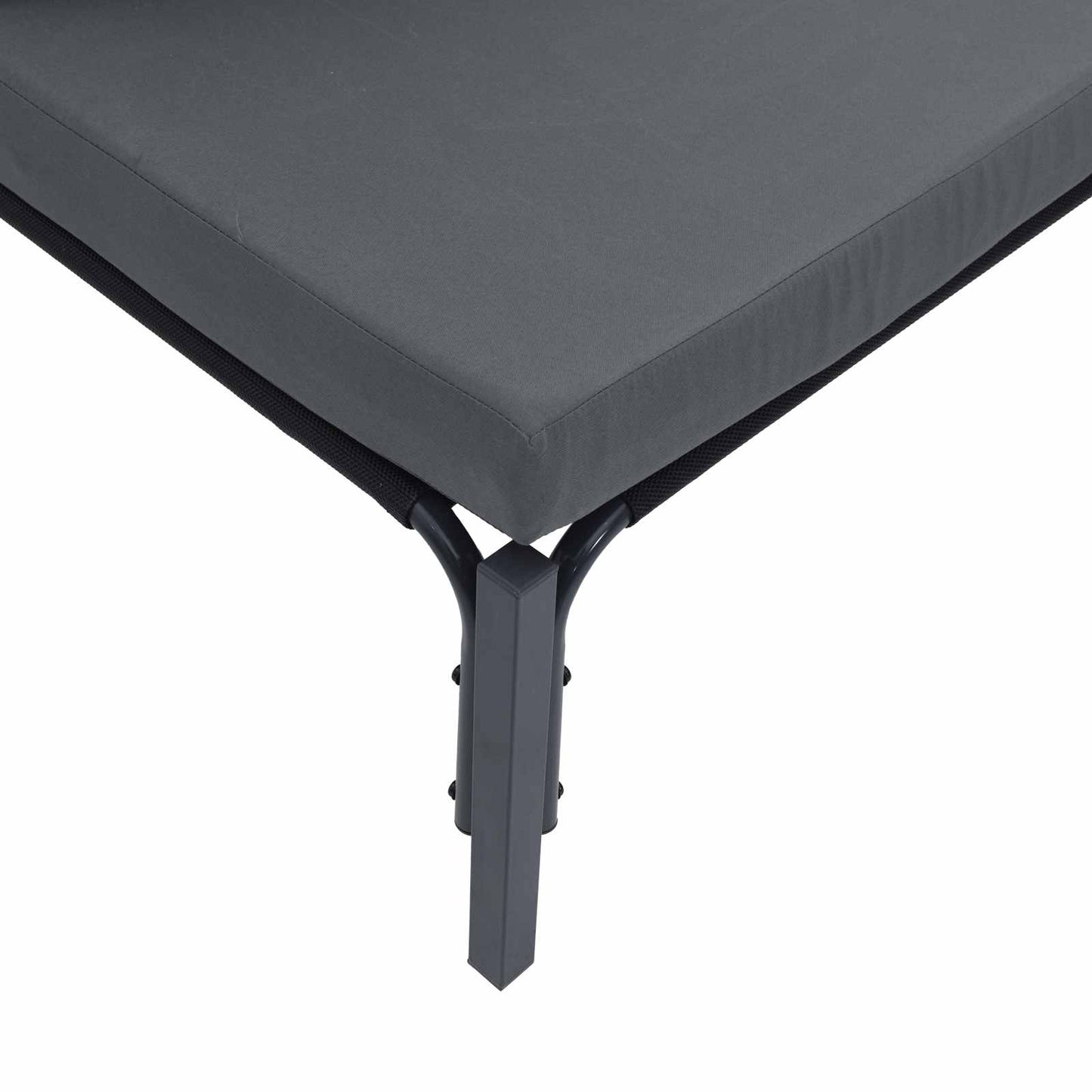 Garten-Sofa-Set mit Kissen 9 pcs Anthrazit Stahl