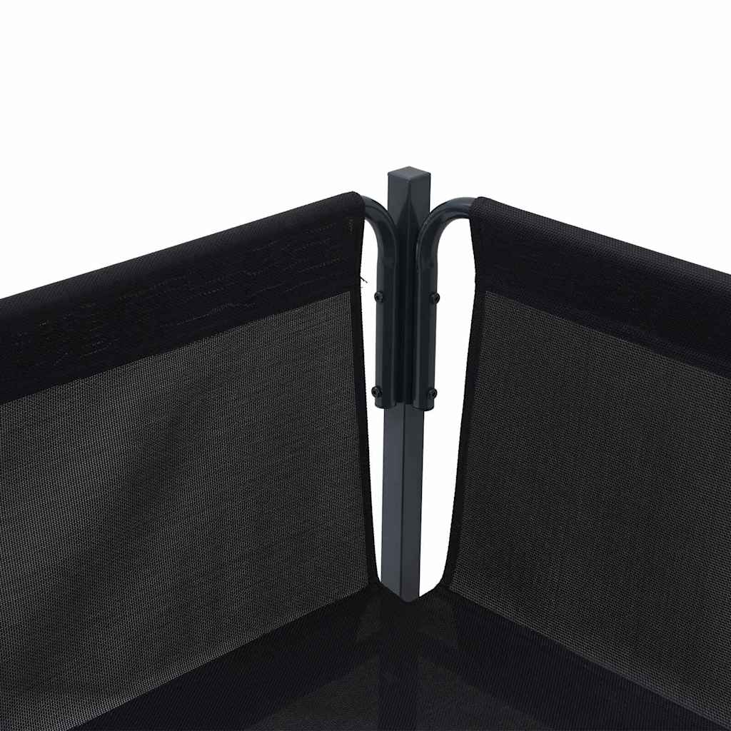 vidaXL Gartensofa-set mit Kissen 9 pcs Schwarz Stahl