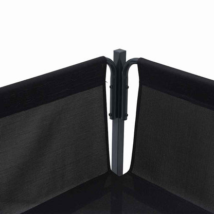 vidaXL Gartensofa-set mit Kissen 9 pcs Schwarz Stahl